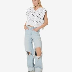 NWT Free People pattern easy street vest size S